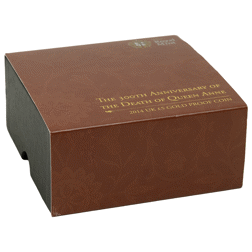 Pre-Owned 2014 UK 300th Anniversary Of The Death of Queen Anne £5 Proof Gold Coin
