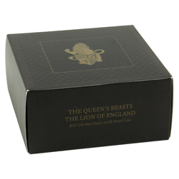 Pre-Owned 2017 UK Queen's Beasts The Lion of England 1oz Proof Gold Coin