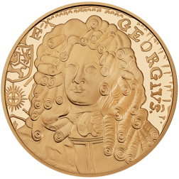 Pre-Owned 2014 Alderney 300th Anniversary of the Coronation of King George I £5 Proof Gold Coin