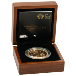 Pre-Owned 2014 UK Quintuple Sovereign 'Mule' Brilliant Uncirculated Gold Coin
