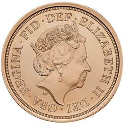 Pre-Owned 2020 UK VE Day 75th Anniversary 'Struck on the Day' Full Sovereign Gold Coin