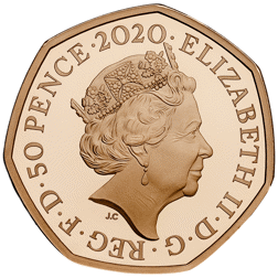 Pre-Owned 2020 UK Tales of the Earth: Hylaeosaurus 50p Proof Gold Coin
