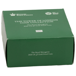 Pre-Owned 2020 Tower of London: The Royal Menagerie £5 Proof Gold Coin