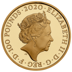 Pre-Owned 2020 The Royal Mint James Bond 007 Shaken Not Stirred 1oz Proof Design Gold Coin