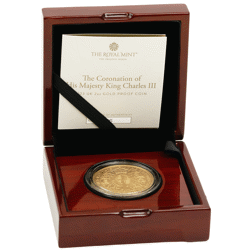 Pre-Owned 2023 UK Coronation of King Charles III 2oz Proof Gold Coin