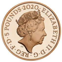 Pre-Owned 2020 Tower of London: The Infamous Prison £5 Proof Gold Coin