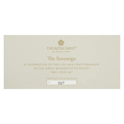 Pre-Owned UK Benedetto Pistrucci Celebration Full Sovereign Gold 2-Coin Set