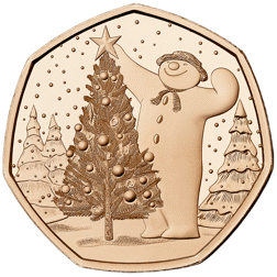 Pre-Owned 2024 UK 'The Snowman' 50p Proof Gold Coin