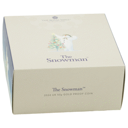 Pre-Owned 2024 UK 'The Snowman' 50p Proof Gold Coin