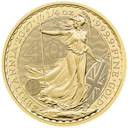 2027 UK Britannia 40th Anniversary 1/4oz Gold Coin