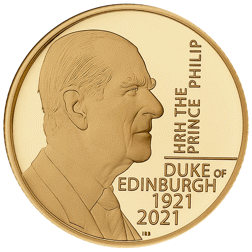 Pre-Owned 2021 UK Prince Philip 1/4oz Proof Gold Coin