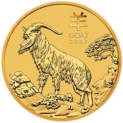 2027 Australian Lunar Goat 2oz Gold Coin