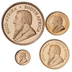 Pre-Owned 2017 South Africa Krugerrand Proof Design Gold 4-Coin Collection