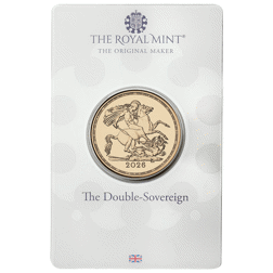 Pre-Owned 2026 UK King Charles III Double Sovereign Gold Coin - Carded