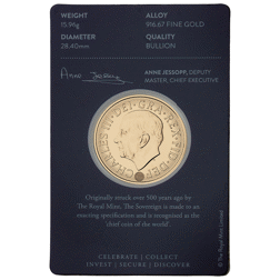 Pre-Owned 2026 UK King Charles III Double Sovereign Gold Coin - Carded