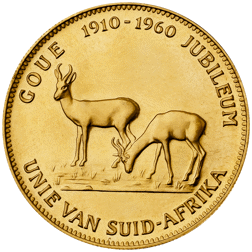 Pre-Owned 1960 South African Chamber Of Mines Golden Jubilee 1oz Gold Medal