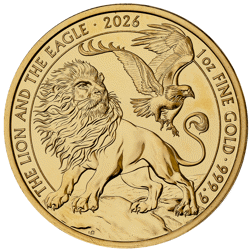 Pre-Owned 2026 UK The Lion and The Eagle 1oz Gold Coin