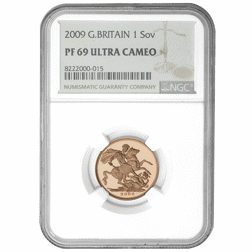 Pre-Owned 2009 UK Full Sovereign Proof Gold Coin - NGC Graded PF69 - 8222000-015