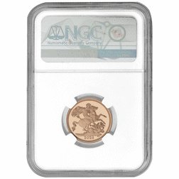 Pre-Owned 2023 UK Coronation Full Sovereign Proof Gold Coin - NGC Graded PF69 - 8537717-003
