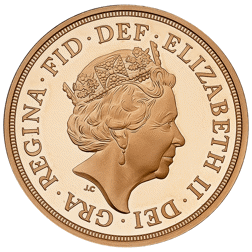Pre-Owned 2022 UK Full Sovereign Piedfort Proof Gold Coin - Missing Outer Box