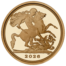 Pre-Owned 2026 UK Quarter Sovereign Proof Design Gold Coin