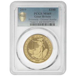Pre-Owned 2019 UK Britannia Oriental Border 1oz Gold Coin - PCGS Graded MS69 - 704411.69/39397519