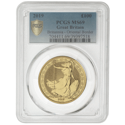 Pre-Owned 2019 UK Britannia Oriental Border 1oz Gold Coin - PCGS Graded MS69 - 704411.69/39397518