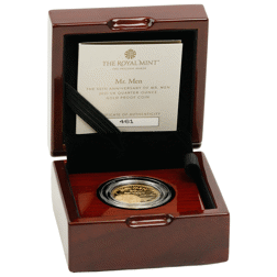 Pre-Owned UK 2021 Mr. Happy - 50th Anniversary of Mr. Men 1/4oz Proof Gold Coin