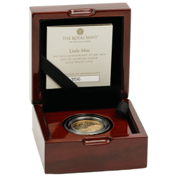 Pre-Owned UK 2021 Little Miss Sunshine - 50th Anniversary of Mr. Men 1/4oz Proof Gold Coin