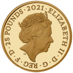 Pre-Owned UK 2021 Little Miss Sunshine - 50th Anniversary of Mr. Men 1/4oz Proof Gold Coin