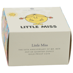 Pre-Owned UK 2021 Little Miss Sunshine - 50th Anniversary of Mr. Men 1/4oz Proof Gold Coin