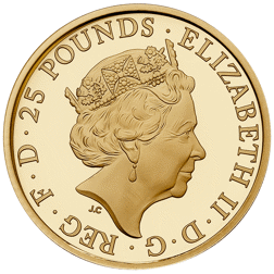 Pre-Owned 2022 UK Britannia 1/4oz Proof Gold Coin - Missing Outer Box