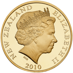 Pre-Owned 2010 New Zealand Icons: Kiwi $10 Proof Design Gold Coin