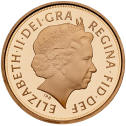 Pre-Owned 2012 UK Quarter Sovereign Proof Gold Coin - Missing Outer Box