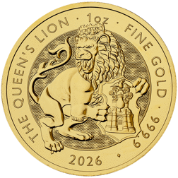 Pre-Owned 2026 UK Tudor Beasts The Queen's Lion 1oz Gold Coin