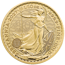 2027 UK Britannia 40th Anniversary 1/10oz Gold Coin - Carded