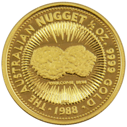 Pre-Owned Australian Nugget 1/2oz Gold Coin - Mixed Dates