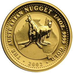 Pre-Owned 2002 Australian Nugget 1/4oz Gold Coin