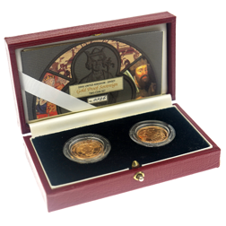 Pre-Owned 2000 UK Jersey Full Sovereign Proof Gold 2-Coin Set