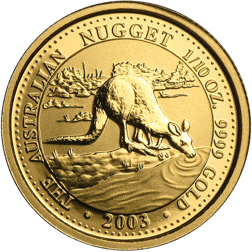 Pre-Owned 2003 Australian Kangaroo 1oz Gold Coin