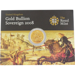 Pre-Owned 2008 UK Full Sovereign Gold Coin - Carded