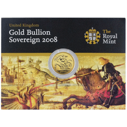 Pre-Owned 2008 UK Full Sovereign Gold Coin - Carded