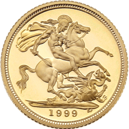 Pre-Owned 1999 UK Half Sovereign Proof Gold Coin