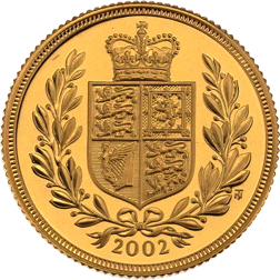 Pre-Owned 2002 UK Full Sovereign Proof Gold Coin