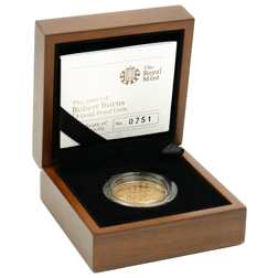 Pre-Owned 2009 UK Robert Burns £2 Proof Gold Coin