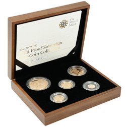 Pre-Owned 2009 UK Sovereign Proof Gold 5-Coin Collection