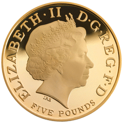 Pre-Owned 2006 Queen Elizabeth II's 80th Birthday £5 Proof Gold Coin