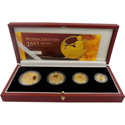 Pre-Owned 2005 UK Britannia Proof Gold Coin Collection (4 Coins)