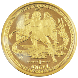 Pre-Owned Isle of Man Angel 1oz Gold Coin - Mixed Dates