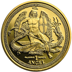 Pre-Owned Isle of Man Angel 1oz Gold Coin - Mixed Dates